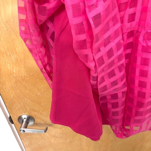 NWOT | English Factory Pink Checkered Organza Dress (Size M) (MSRP $90) - Picture 9 of 11